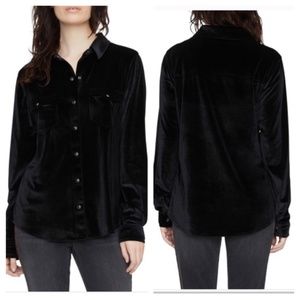 LBN Sanctuary Black Velvet Work Shirt